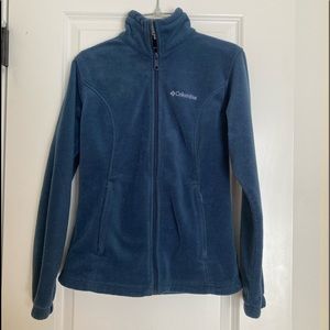 Columbia Women”s Fleece XS zip up Navy Blue Jacket